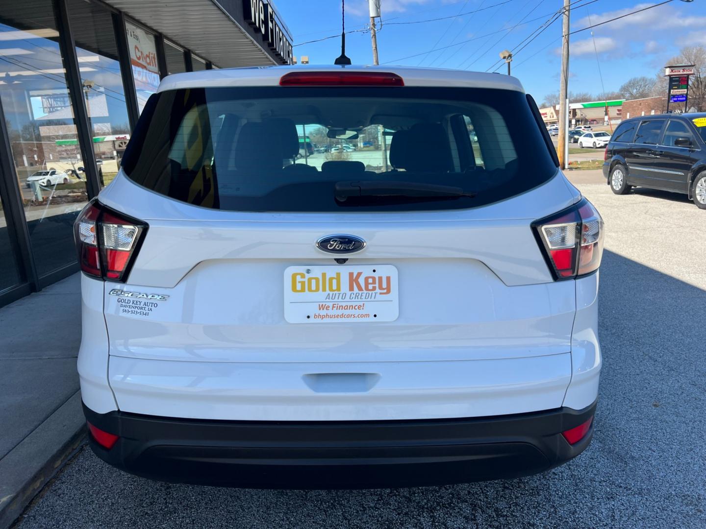 2018 Oxford White Ford Escape S FWD (1FMCU0F72JU) with an 2.5L L4 DOHC 16V engine, 6-Speed Automatic transmission, located at 1633 W Kimberly, Davenport, IA, 52806, (563) 323-5341, 41.559456, -90.598732 - Photo#4